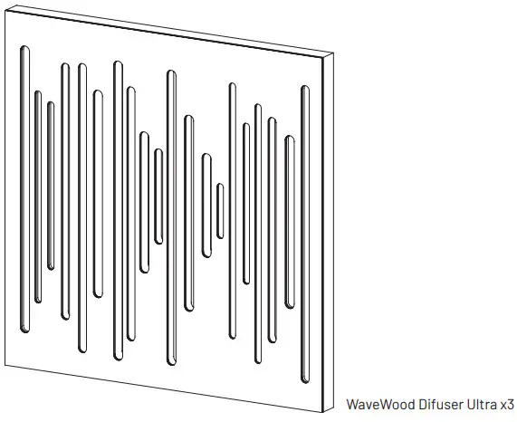 VICOUSTIC Diffuser Ultra Wavewood - Included