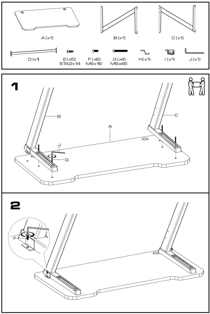 VONYX DB15 Studio & Gaming Z-Table - Box Content & Installation 1, 2