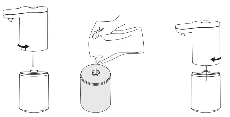 UMUZI UZ-PC-ADP01 Touchless Dispenser For Liquid Soap and Hand Gel - Filling the tank