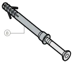 Easy fit wall plug and screw