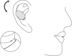 Mi True Wireless Earbuds Wearing 1