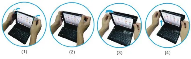 EARTO JP163 iPad Air 4th Generation Case with Keyboard - Installation and Removal.