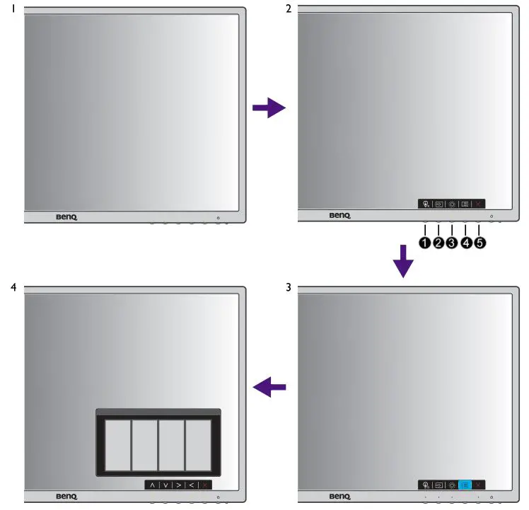 BENQ G Series LCD Monitor - Basic menu operation