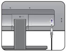 BENQ G Series LCD Monitor - Connect the headphone