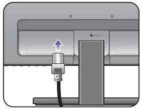 BENQ G Series LCD Monitor - Connect the power cable to the monitor