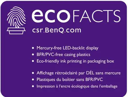 BENQ G Series LCD Monitor - Eco Fact