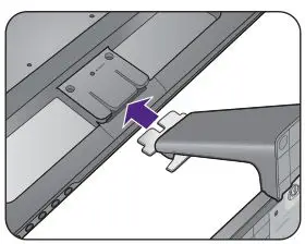 BENQ G Series LCD Monitor - Orient and align the stand arm with the monitor