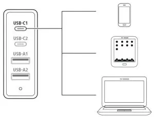 hama 00183376 4-way 65W Charging Station