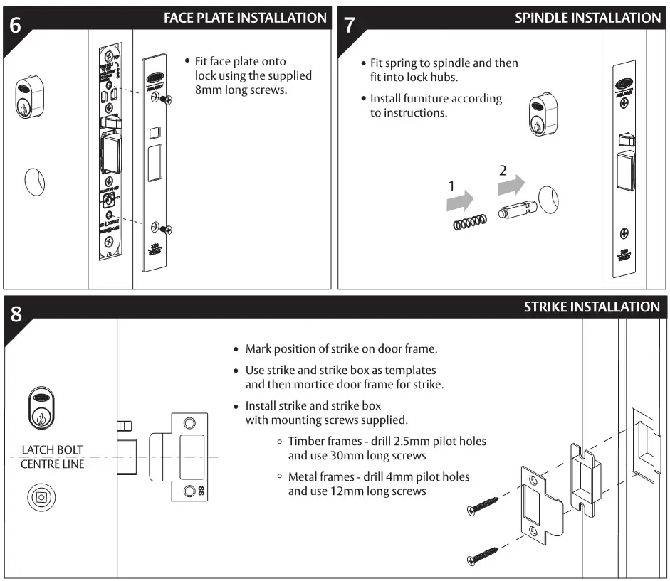 LOCKWOOD 3770 Series Mortice Lock Instruction Manual 2