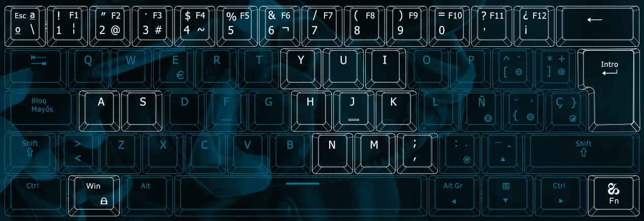 NEWSKILL PYROS 1124 60% Wired Wireless RGB Mechanical Gaming Keyboard - FIG