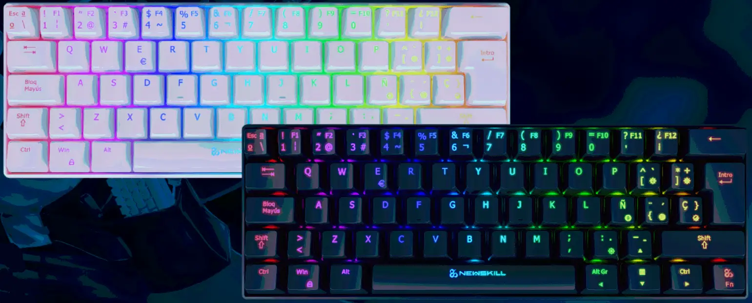 NEWSKILL PYROS 1124 60% Wired Wireless RGB Mechanical Gaming Keyboard