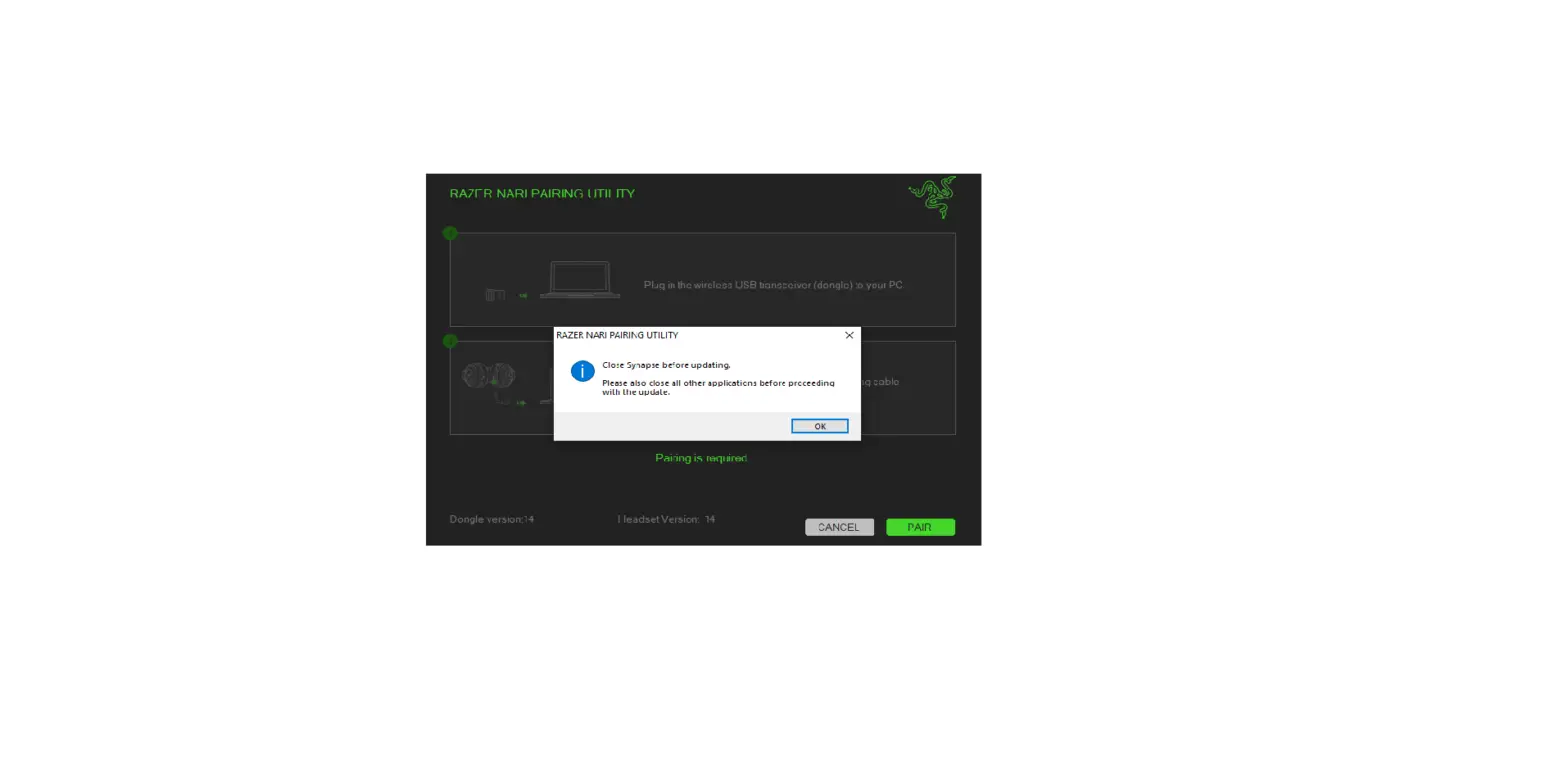 How To Pair Or Connect Your Wireless Usb Dongle To A Razer Nari Headset Using The Razer Nari Pairing Utility How To Pair Or Connect Your Wireless Usb Dongle To A Razer Nari Headset Using The Razer Nari Pairing Utility