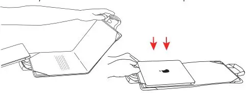 TECHmatte Macbook Pro Air 13.3 Carry Case User Guide - Begin by opening the case and placing your device down on the side with perforations.