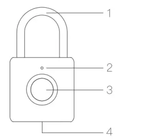 BliTZWOlF BW FL1 Smart Fingerprint Padlock - figure 1