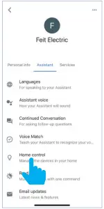 Connecting to Google Home