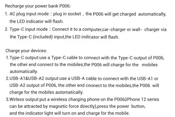 MYAO P006 Wall Charger Power Bank fig2