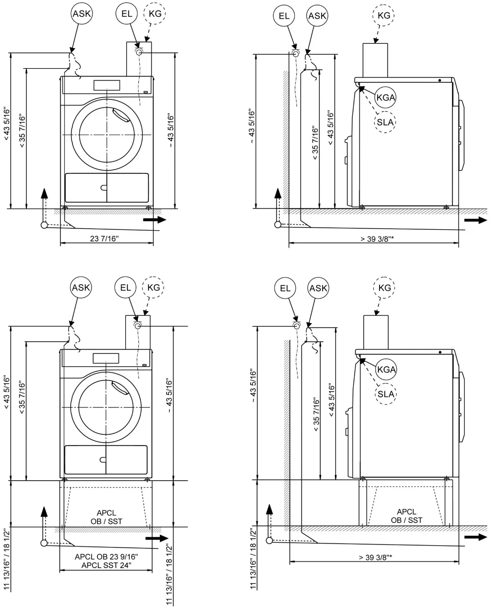 Miele PDR 908 HP Heat-Pump Dryer - Installation