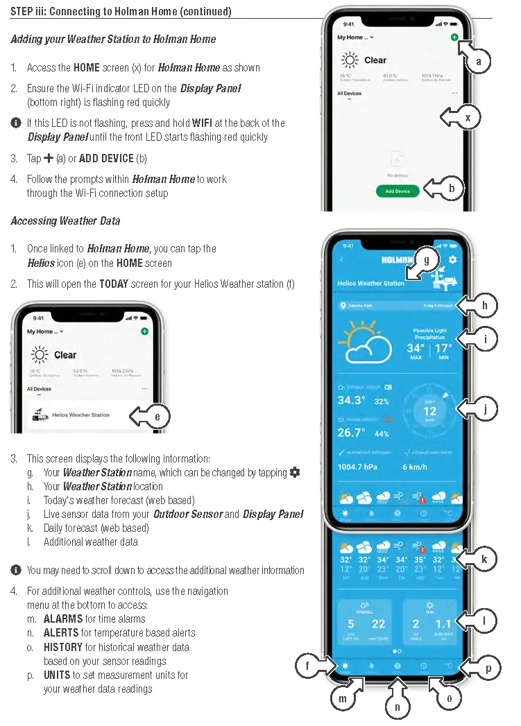Connecting to Holman Home