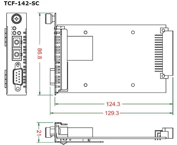 MOXA TCF-142-RM Series TCF-142-M-SC-RM Serial to Fiber Converters-2