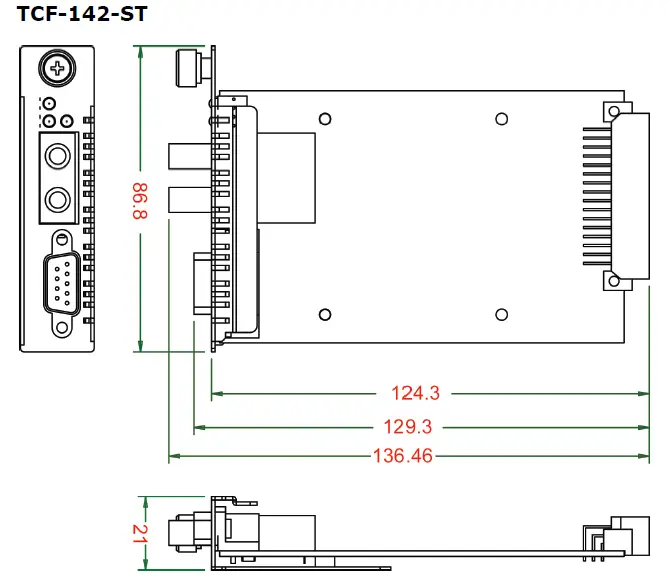 MOXA TCF-142-RM Series TCF-142-M-SC-RM Serial to Fiber Converters-3