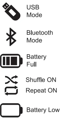 iHome ISF-36 Bluetooth Digital Karaoke with Party Lights - disply icons