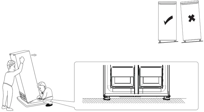 ETA139090010 Fridge - Leveling the unit