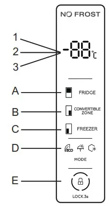ETA139090010 Fridge - USING THE CONTROL PANEL