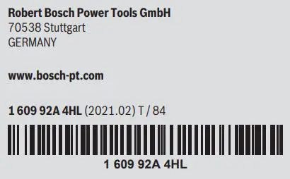 BOSCH GLL 3-15 X Professional Line Laser Instruction Manual - Bar Code