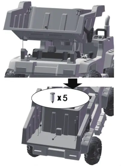 GYMAX GYM05243 Kids Ride On Dump Truck - body