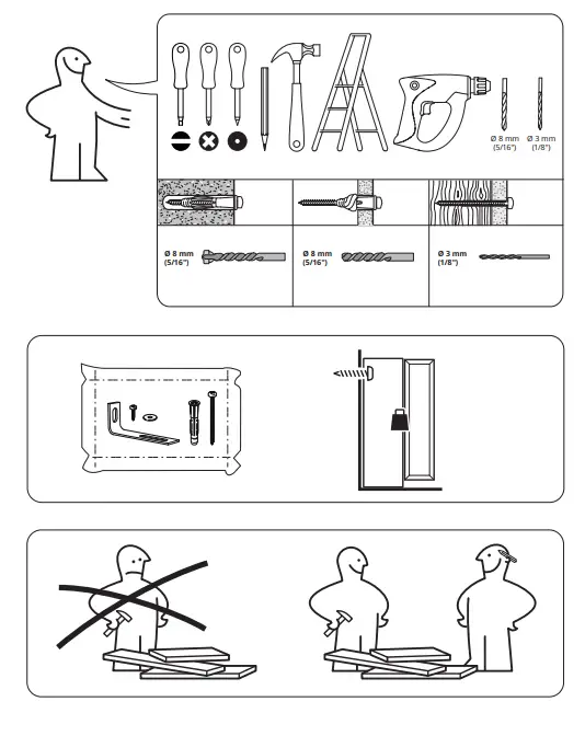IKEA 404.079.22 BRIMNES Wardrobe with 3 Doors 1