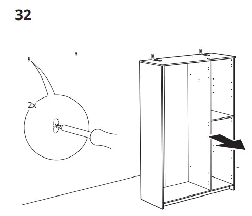 IKEA 404.079.22 BRIMNES Wardrobe with 3 Doors 23