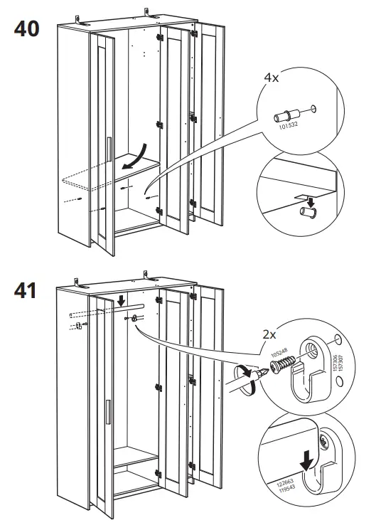 IKEA 404.079.22 BRIMNES Wardrobe with 3 Doors 29