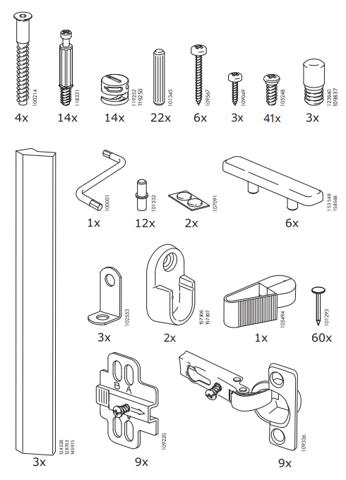 IKEA 404.079.22 BRIMNES Wardrobe with 3 Doors 3