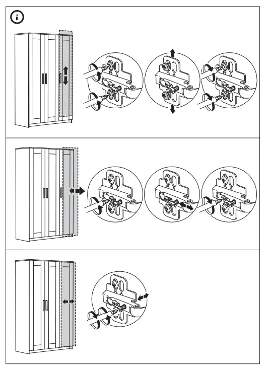 IKEA 404.079.22 BRIMNES Wardrobe with 3 Doors 31