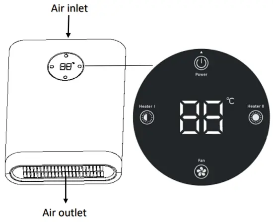 MARTEC MBHT2000W Thermo 2000W PTC Heater 3