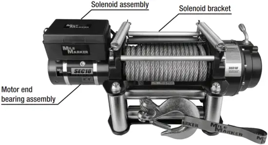 MILE MARKER SEC18 Water Proof Electric Winch fig 1