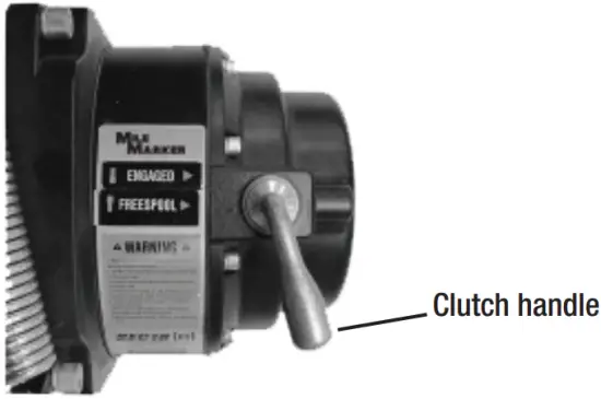 MILE MARKER SEC18 Water Proof Electric Winch fig 4 Disengaged position