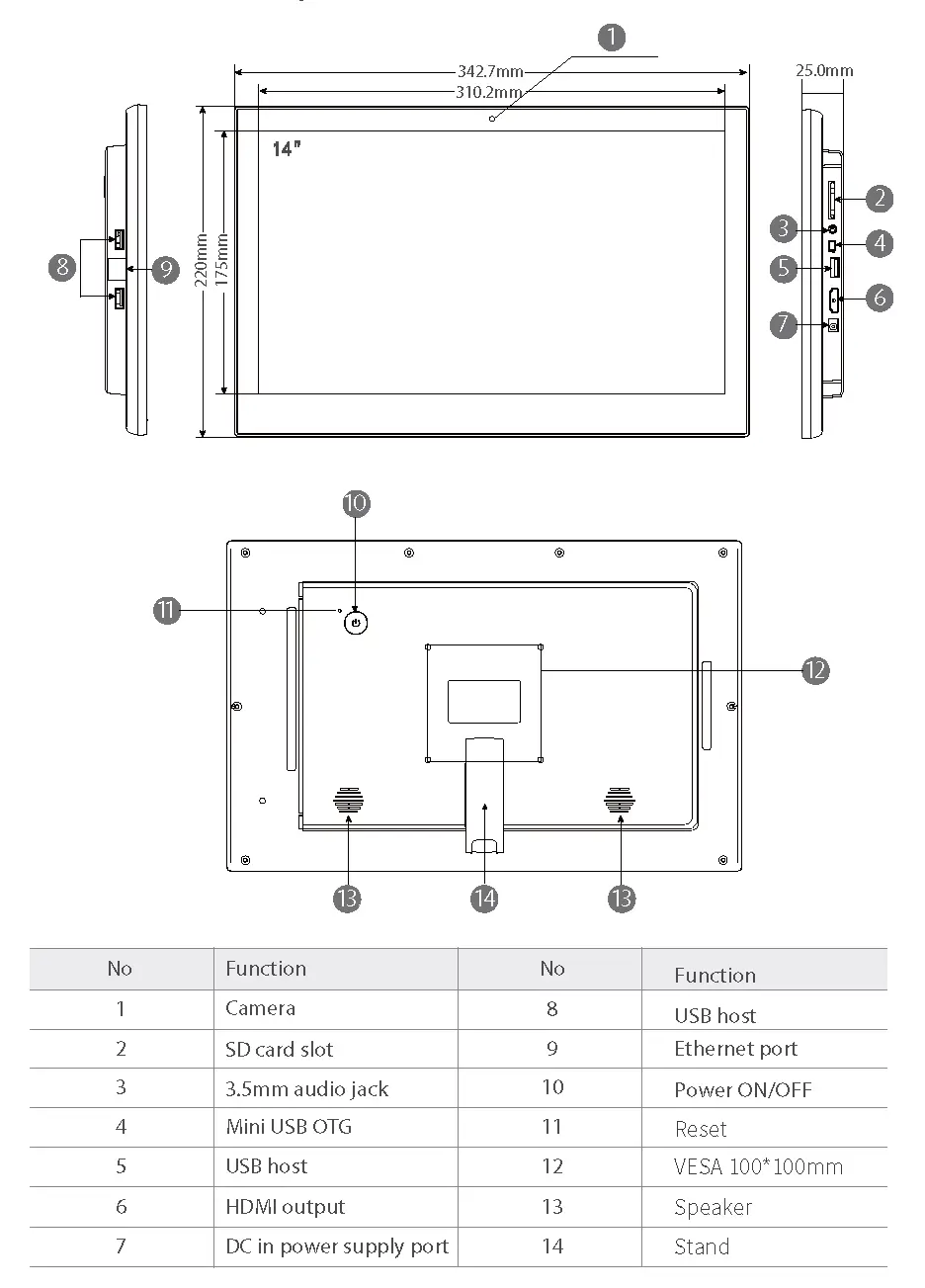 14" Exterior Components