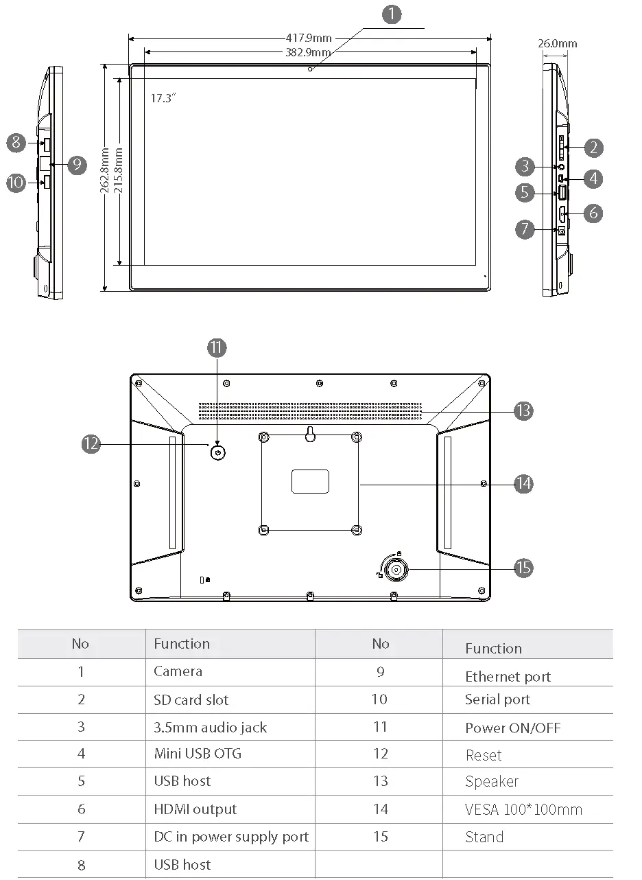 17.3" Exterior Components