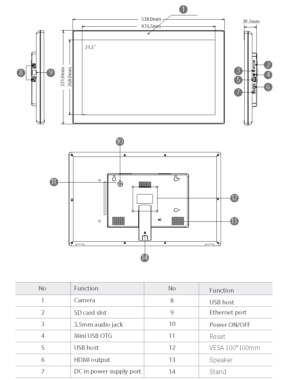 21.5" Exterior Components