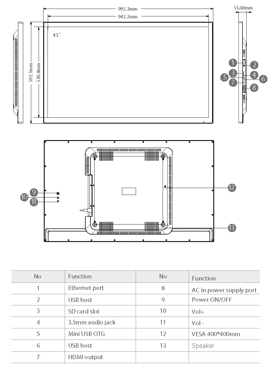 43" Exterior Components