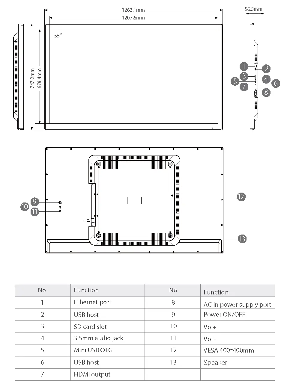 55" Exterior Components