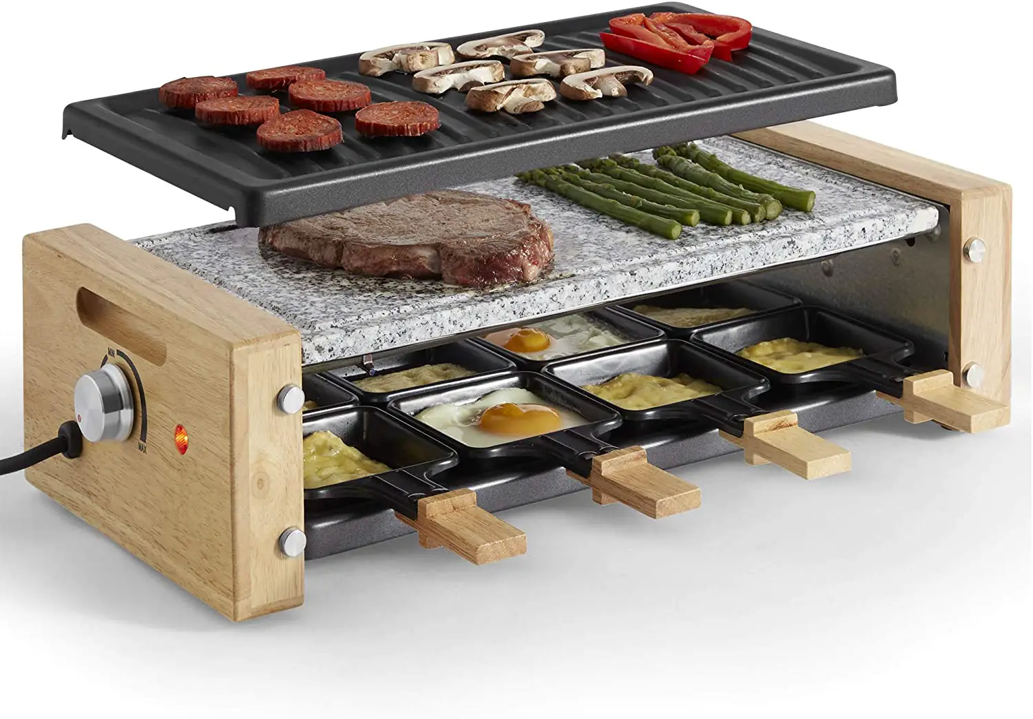 VonHaus-2000064-1200W-8-Person-Raclette-Grill-and-Stone-PRODUCT