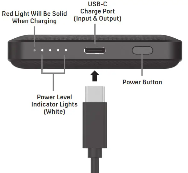OUTDOOR TECH LATCH Magsafe Wireless 5K Power Bank - USB C CHARGE CABLE CHARGING 1