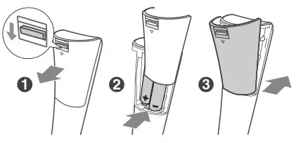 SHARP HT-SB147 2.0 Soundbar - BATTERY INSTALLATION