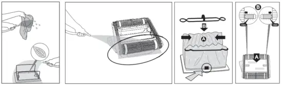 maytronics 9999096X USW Dolphin Wave 100 Inground Commercial Robotic Pool Cleaner - brushes