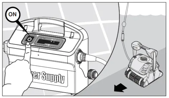 maytronics 9999096X USW Dolphin Wave 100 Inground Commercial Robotic Pool Cleaner - power