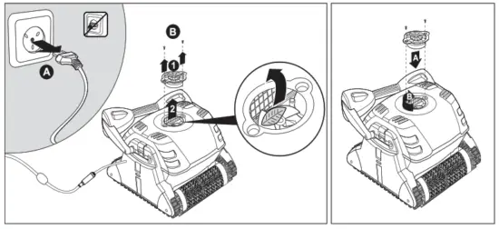 maytronics 9999096X USW Dolphin Wave 100 Inground Commercial Robotic Pool Cleaner - power supply