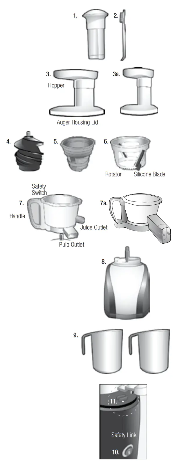 Tribest SW 2020 Slowstar Vertical Slow Juicer and Mincer - fig 2
