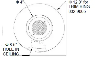 Chroma-Q 632-XXXX Blind Ceiling Mount U- FIG 3